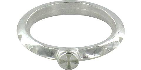 Rosario anello in argento 925 con 10 incisioni misura italiana n°18 - diametro interno mm 18,5 circa