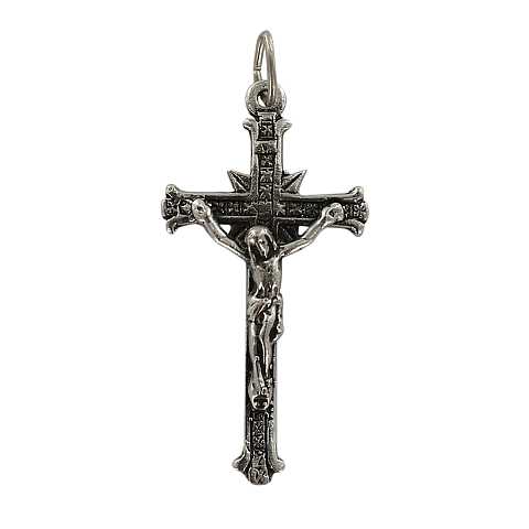 Croce con Cristo riportato in argento 925 - 3,5 cm