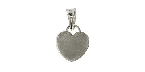 Ciondolo a forma di cuore piatto in argento 925 - 1,6 cm