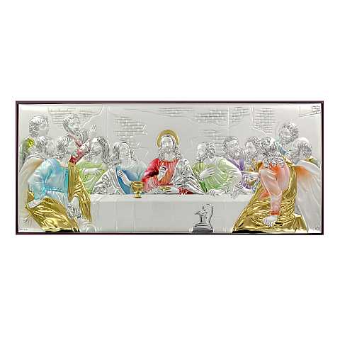 Bomboniera Comunione bambina e bambino: croce icona Ultima Cena da parete - 15 x 15 cm