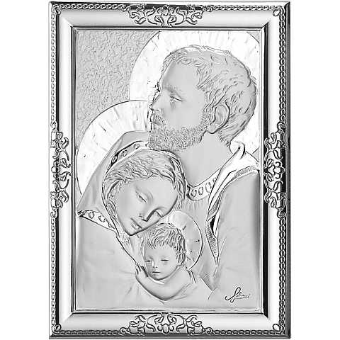 Quadretto con Bassorilievo della Madonna col Bambino, Argento, 10 x 4 Cm