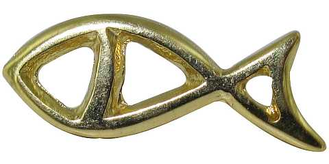 Distintivo pesce dorato traforato - 2,5 cm