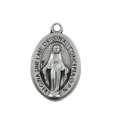 Medaglia della Madonna Miracolosa in metallo - 2,5 cm