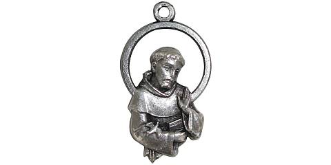 Medaglia San Francesco in metallo - 3 cm
