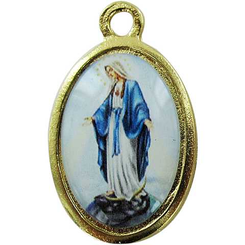 Distintivo Spirito Santo in metallo nichelato con smalto blu - 1,5 cm
