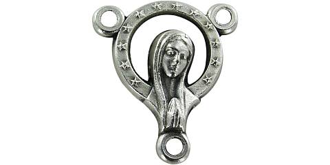 Crociera Madonna in metallo per rosario fai da te