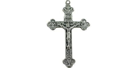 Croce in metallo ossidato con Cristo - 6 cm