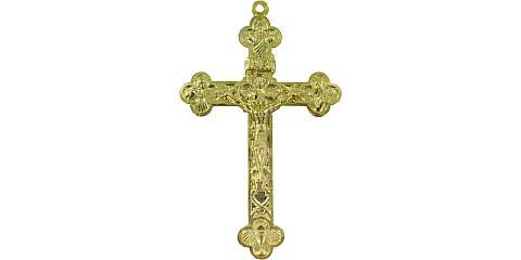 Croce in metallo dorato quattro figure - 6 cm