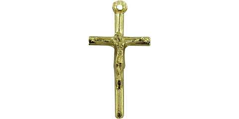 Croce con Cristo in metallo dorato - 2,5 cm