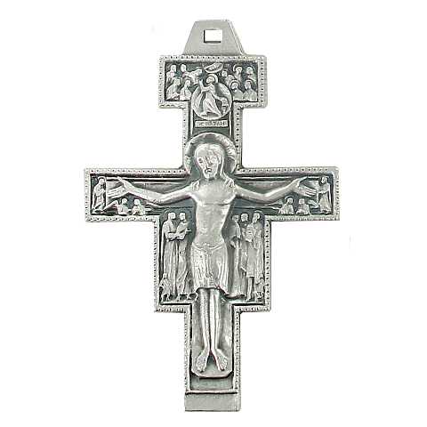 Crocifisso di San Damiano su legno  da parete -  27 x 21 cm
