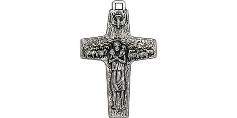 Croce in metallo modello Papa Francesco - 3 cm x 1,9 cm x 1 mm