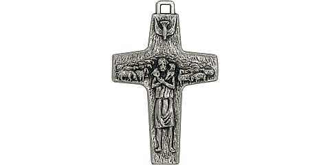 Croce in metallo modello Papa Francesco - 4,7 cm x 3,3 cm x 1 mm