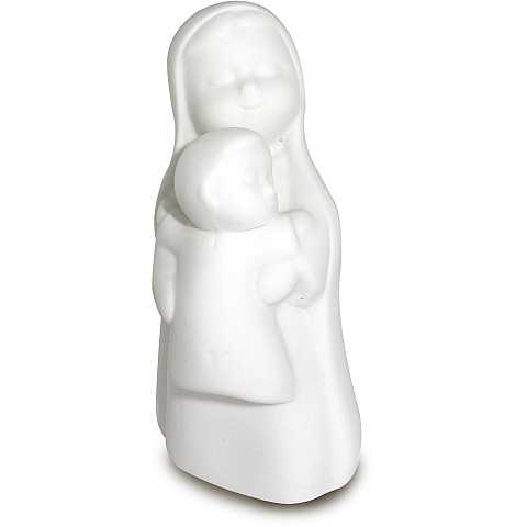 Statua Madonna del Murillo Vergine Assunta in gesso madreperlato dipinta a mano - 20 cm