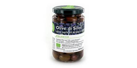 Olive nere in acqua e sale del Monastero di Siloe gr. 310