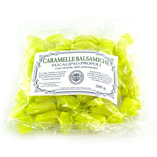 Caramelle balsamiche dei Frati Carmelitani Scalzi - Miele, eucalipto e propoli - Azienda agricola Monte Carmelo - 200g