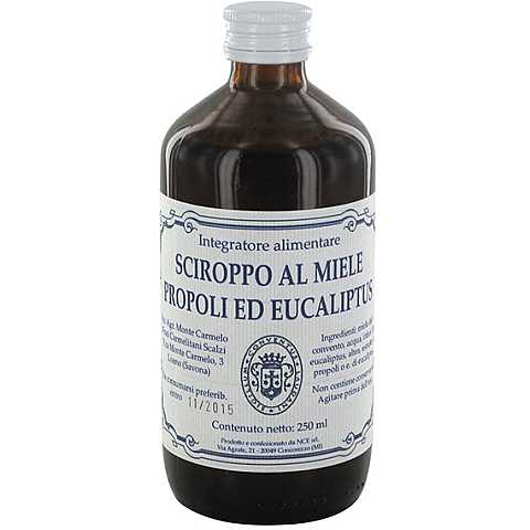 Sciroppo Balsamico dei Frati Carmelitani Scalzi - Miele, Propoli ed Eucalipto - 250 ml