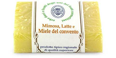 Saponetta alla mimosa, latte e miele dei Frati Carmelitani Scalzi - 100g