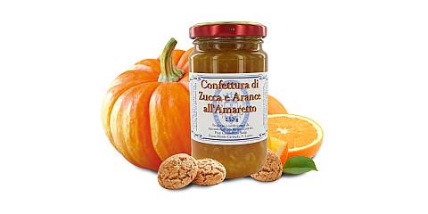 Confettura di zucca e arance all'amaretto del convento dei Frati Carmelitani Scalzi - Vasetto 230 gr