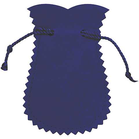 PPortarosario anfora in panno vellutato di colore blu - 9,5 x 5 cm