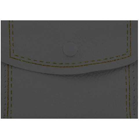 Portarosario anfora in panno vellutato di colore beige - 12 x 7 cm