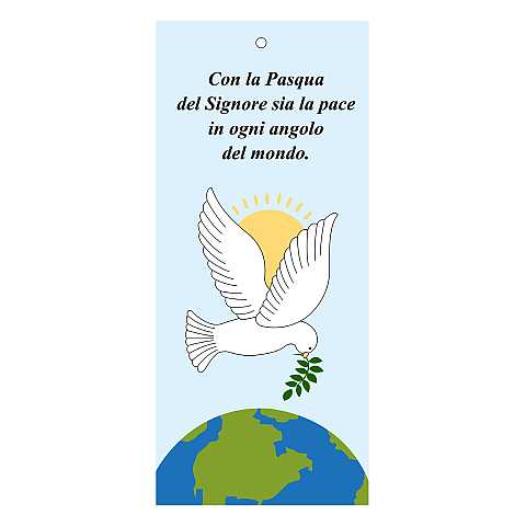 Busta porta ulivo Domenica delle Palme  colomba della pace e il mondo