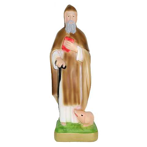 Statua San Pio in gesso madreperlato dipinta a mano - 20 cm