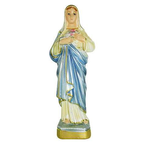 Statua San Michele in gesso madreperlato dipinta a mano - 20 cm