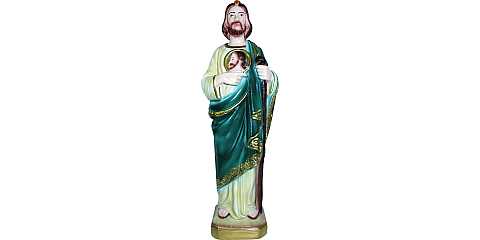 Statua San Giuda in gesso madreperlato dipinta a mano - 20 cm