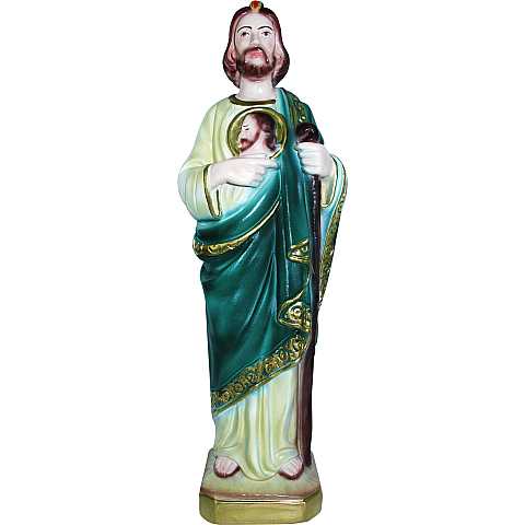 Statua Santa Rita in gesso madreperlato dipinta a mano - 20 cm