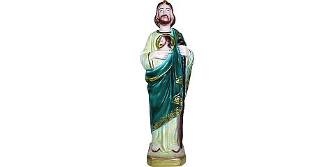 Statua San Giuda in gesso madreperlato dipinta a mano - 30 cm