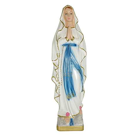 Statua San Rocco in gesso madreperlato dipinta a mano - 20 cm