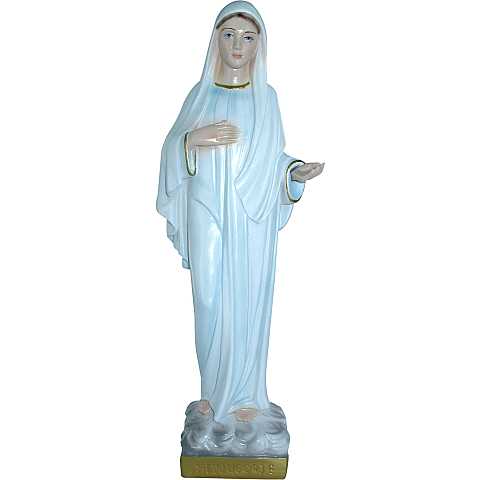 Statua San Michele in gesso madreperlato dipinta a mano - 20 cm