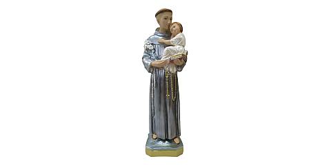 Statua Sant Antonio in gesso madreperlato dipinta a mano - 50 cm