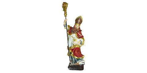 Ferrari & Arrighetti Statua di Sant'Ambrogio da 12 Cm in Confezione Regalo con Segnalibro, Statuetta Personaggio Religioso con Scatola Regalo Decorativa, Testi in IT