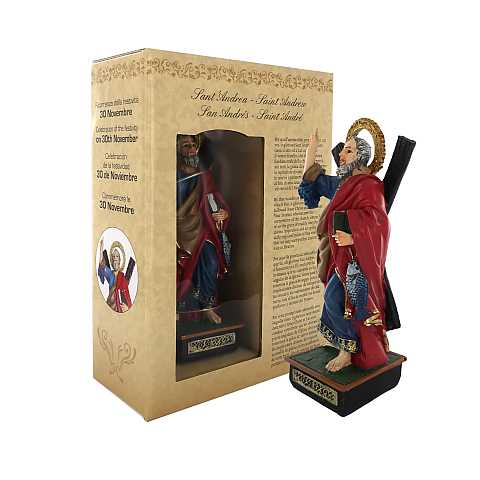Statua del Gesù Bambino di Praga da 12 cm in confezione regalo con segnalibro in IT/EN/ES/FR