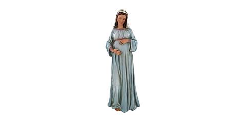 Statuetta della Madonna Gestante, Statua di Maria Incinta, Resina, Multicolore, 20 x 7 x 6,5 Cm