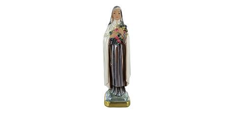 Statua Santa Teresa di Lisieux in gesso madreperlato dipinta a mano - 15 cm
