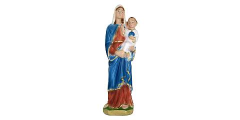 Statua Madonna con bambino in gesso dipinta a mano - 20 cm