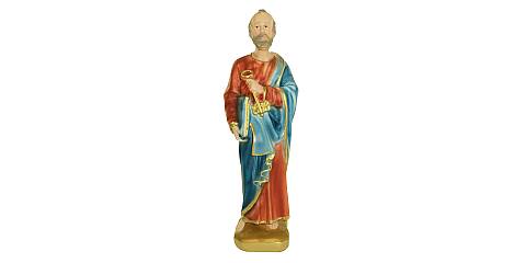 Statua San Pietro in gesso dipinta a mano - circa 20 cm