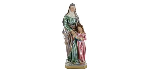 Statua Sant Anna in gesso madreperlato dipinta a mano - 30 cm