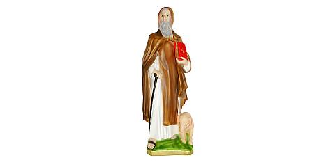 Statua di Sant'Antonio Abate / Eremita in gesso dipinta a mano - 40 cm