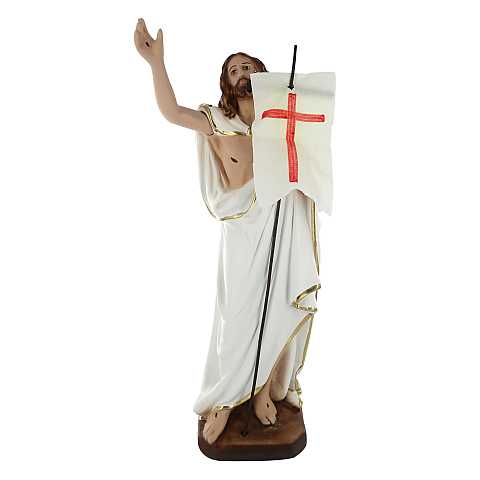 Statua Gesù Risorto in gesso dipinta a mano - 40 cm