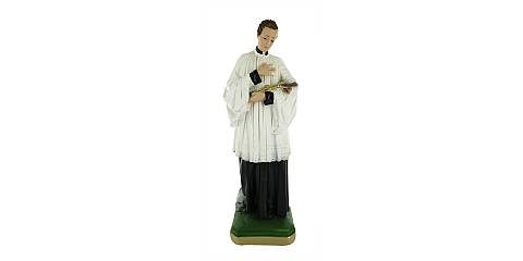 Statua San Luigi Gonzaga in gesso dipinta a mano - 40 cm