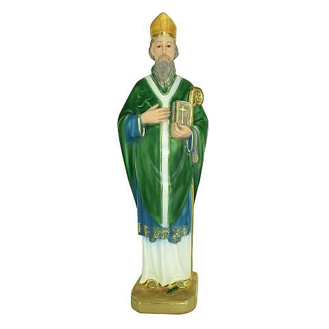 Statua San Patrizio / St. Patrick in gesso dipinta a mano - 40 cm