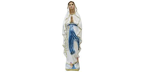 Statua Madonna di Lourdes in gesso madreperlato dipinta a mano - 50 cm