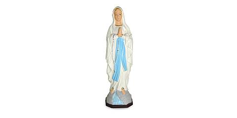 Statua da esterno della Madonna di Lourdes in materiale infrangibile, dipinta a mano, da circa 16 cm
