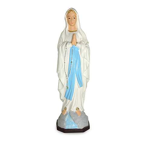 Statua da esterno della Madonna di Medjugorje in materiale infrangibile, dipinta a mano, da circa 16 cm