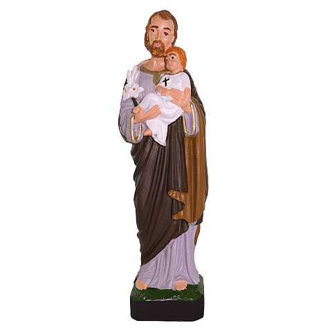 Statua da esterno del Sacro Cuore di Maria in materiale infrangibile, dipinta a mano, da circa 20 cm