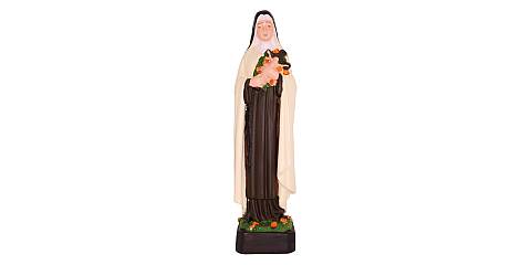 Statua da esterno di Santa Teresa in materiale infrangibile, dipinta a mano, da circa 16 cm