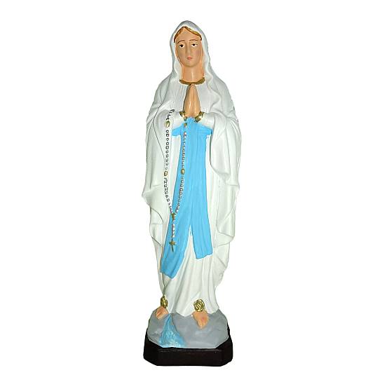 Statua da esterno della Madonna di Lourdes in materiale infrangibile dipinta a mano da circa 20 cm